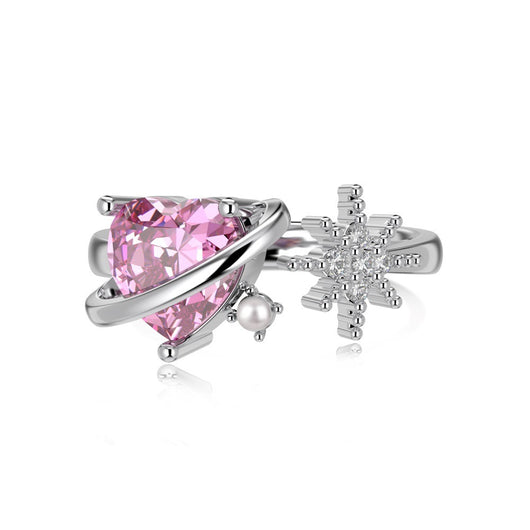 Anillo de Plata 925 Corazón Fresa con Alas y Resina para Mujer - Image 5