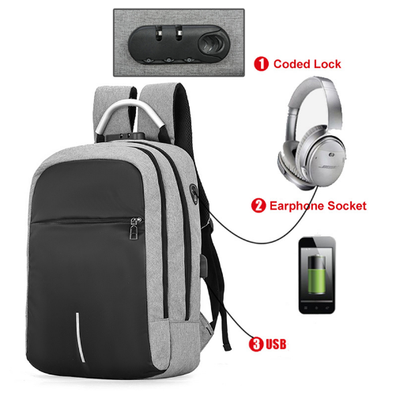 Mochila Antirrobo con Carga USB para Hombres - Image 10
