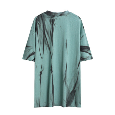 Playera Suelta Tie-dye Cuello Redondo Manga Corta para Hombre - Image 11