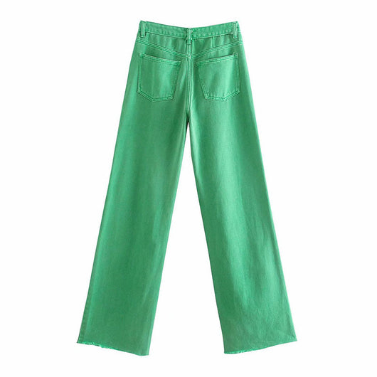 Jeans Rectos Cintura Alta Versátiles Efecto Mopping - Image 12