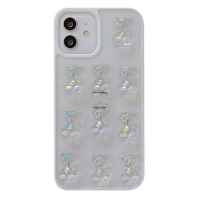 Funda para Celular con Glitter Fino y Diseño de Osito Multicolor - Image 4