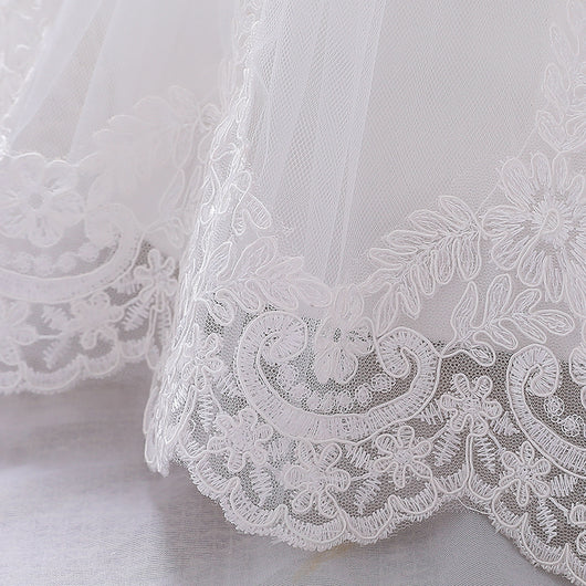 Vestido de Encaje Manga Larga para Niña de 1 Año - Ideal para Celebraciones - Image 6