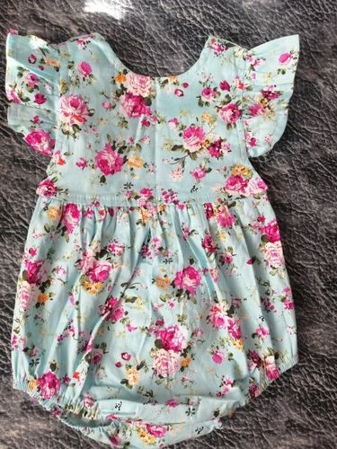 Pelele Infantil Azul con Estampado Floral Delicado - Image 10