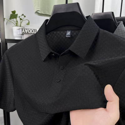 Playera Polo Hombre Jacquard Cuadros Transpirable Verano - Image 5