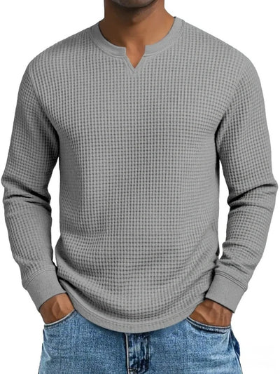 Polera Slim Fit Cuello V Manga Larga Casual para Hombre - Image 17