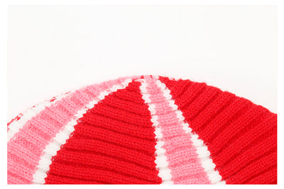Gorro Tejido Rayado Colorblock Estilo Occidental - Image 19
