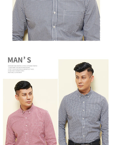 Camisa Casual de Algodón a Cuadros para Hombre - Manga Larga Transpirable Otoño - Image 18