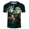 Playera con Estampado 3D de Lobo Digital