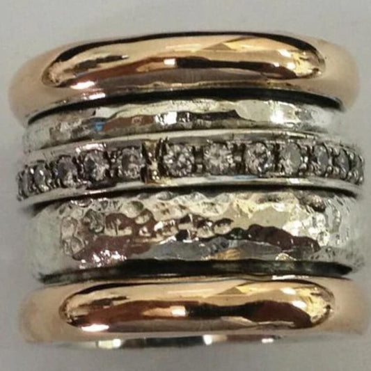 Anillo Retro Elegante con Diseño Exagerado y Único para Mujer