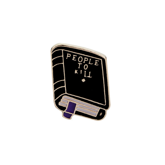 Broche de Biblioteca Cartoon - Conversación de Libros