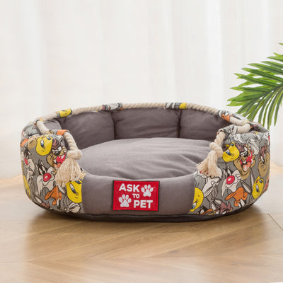 Cama Térmica para Mascotas con Diseño Impreso y Felpa Acolchada - Image 6