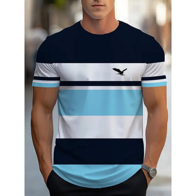 Camiseta Manga Corta Casual Ejecutiva con Impresión 3D Digital - Image 2