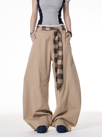 Pantalón Ancho Retro Hot Girl Khaki Estilo Casual - Image 3