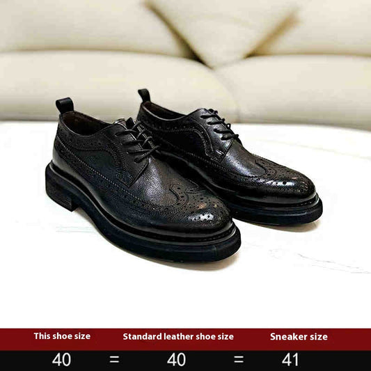 Zapatos Brogue Elevadores de Cuero para Hombre con Suela Reforzada - Image 2