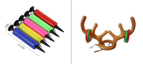 Juego Inflable de Sombreros con Astas de Reno y Anillos para Navidad - Image 12