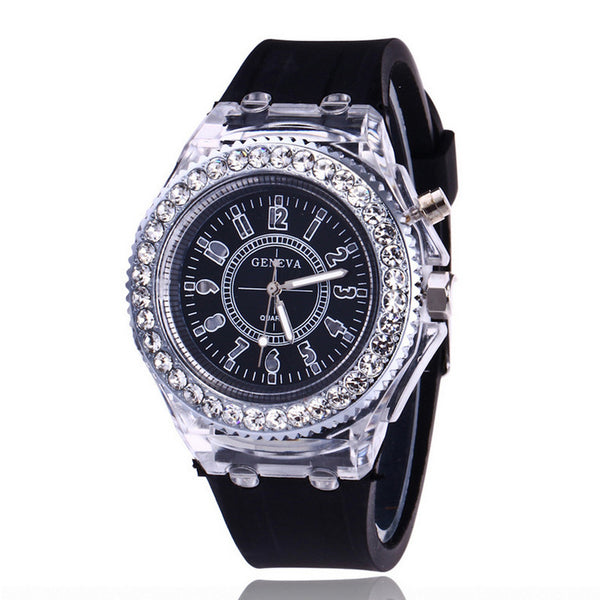 Reloj LED Luminoso Geneva para Mujer con Pulsera de Silicona - Image 20
