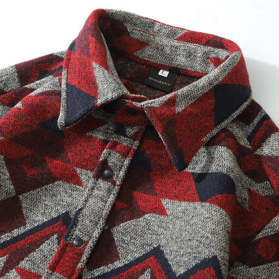 Abrigo Retro de Lana Gruesa Holgado para Hombre - Image 13