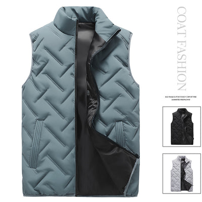 Chaleco Acolchado de Plumón para Hombre - Abrigo Suelto Otoño Invierno - Image 2