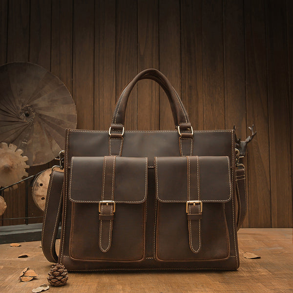 Maletín de Cuero Vintage Hecho a Mano para Hombre