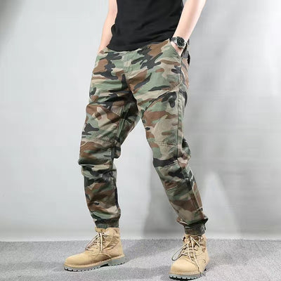 Pantalones de Trabajo Camuflaje Sueltos con Puño en Tobillo para Hombre - Image 8