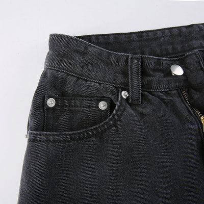 Jeans Rectos de Cintura Alta con Detalles Asimétricos - Image 19