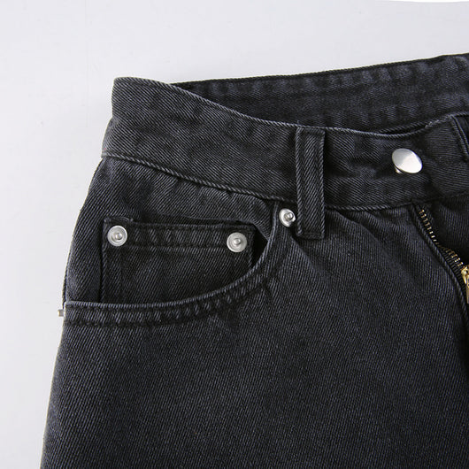 Jeans Rectos de Cintura Alta con Detalles Asimétricos - Image 19
