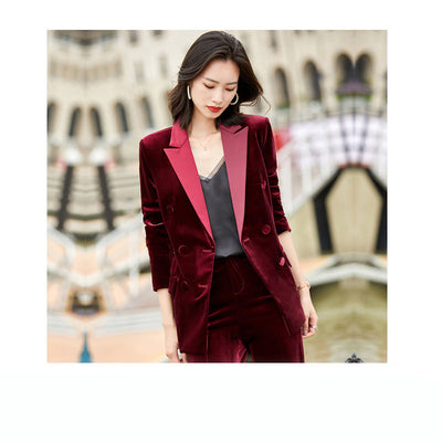 Blazer de Terciopelo Dorado Elegante - Saco Ajustado Premium - Image 14