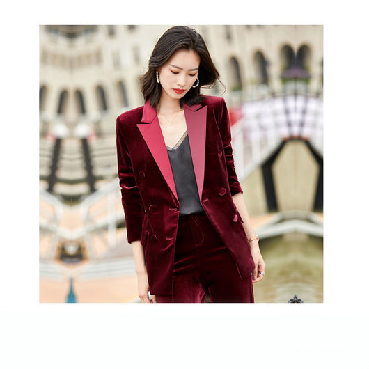 Blazer de Terciopelo Dorado Elegante - Saco Ajustado Premium - Image 14
