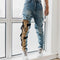 Jeans Desgastados con Detalles de Trabajo