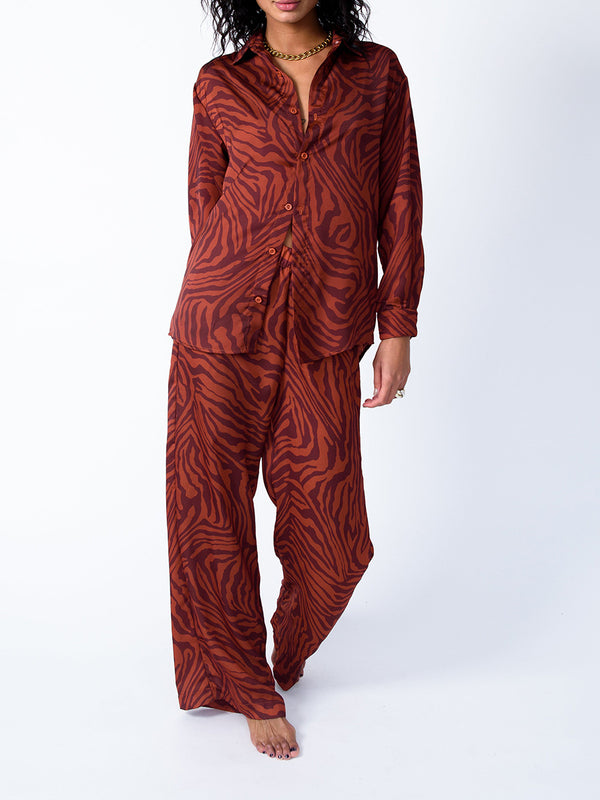 Camisa Suelta Estampada para Mujer - Conjunto Elegante - Image 3