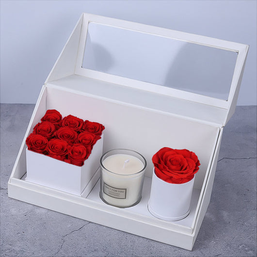 Set de Velas Aromáticas con Flores Preservadas - Caja de Regalo Premium - Image 3