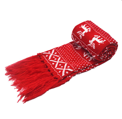 Bufanda Tejida de Lana con Diseño de Copos de Nieve - Image 2