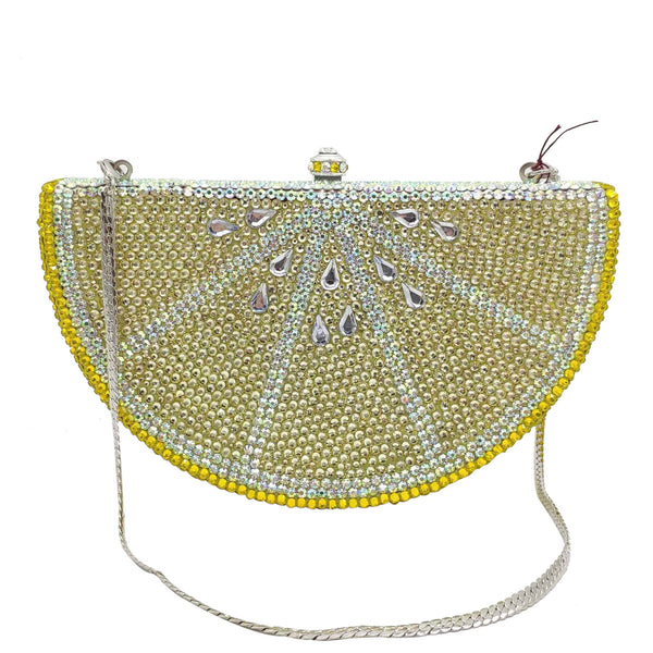 Cartera de Fiesta Diamantada con Base Plana para Mujer