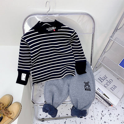 Camisa Base Rayas con Cuello Alto y Bordado Personalizado - Image 10