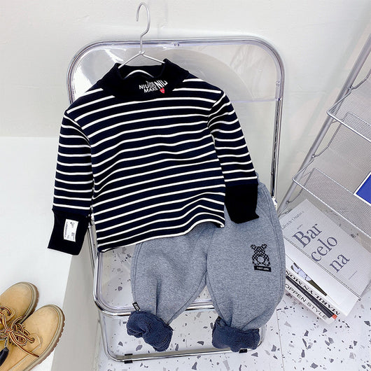 Camisa Base Rayas con Cuello Alto y Bordado Personalizado - Image 10