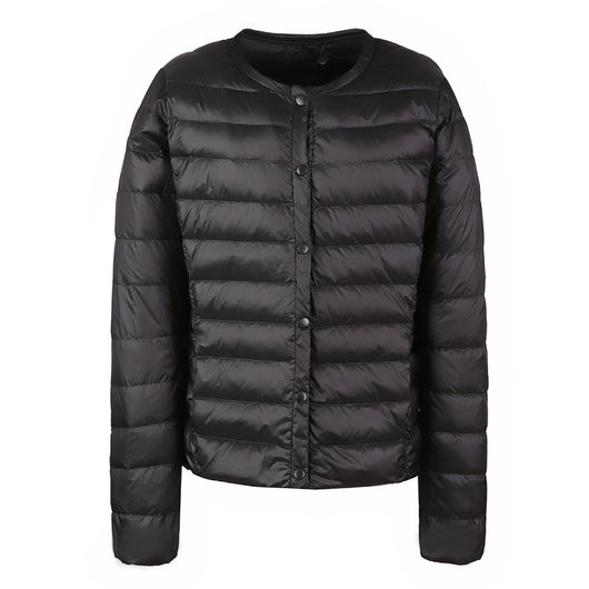 Chaqueta Acolchada Ligera Sin Cuello para Mujer - Abrigo Corto Versátil - Image 10