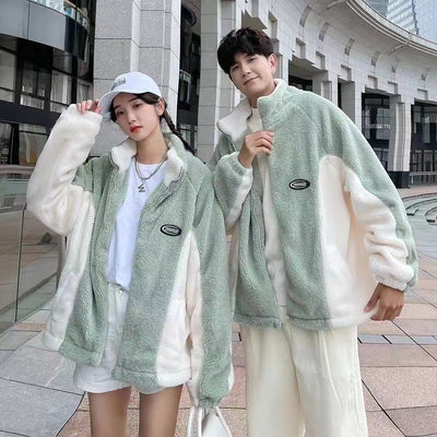 Abrigo de Polar Berber con Costuras Verde Menta para Hombre y Mujer - Image 16