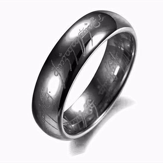 Anillo de Acero Inoxidable Dorado para Parejas - Joya de Moda Elegante