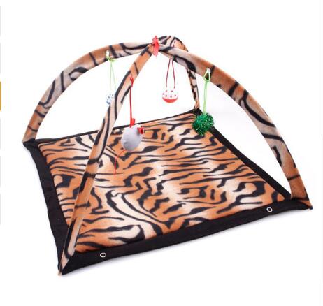 Casa de Juegos para Gatos Plegable con Hamaca y Juguetes Incluidos - Image 8