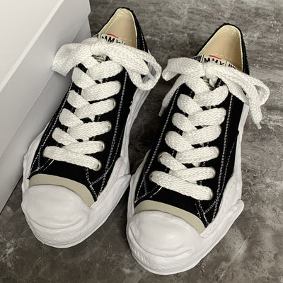 Zapatillas de Lona Negras con Suela Gruesa - Estilo Casual Versátil - Image 16