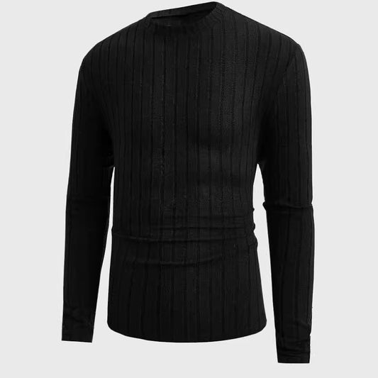 Remera Básica de Cuello Redondo y Manga Larga - Image 2