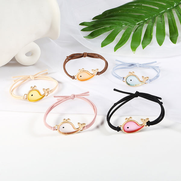 Anillos para el Cabello de Acrílico con Diseño de Ballena