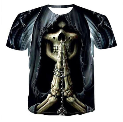 Camisetas 3D Calavera para Hombre - Diseño Impactante
