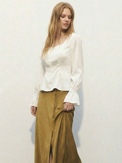 Blusa Cuello U con Mangas Abullonadas - Image 11