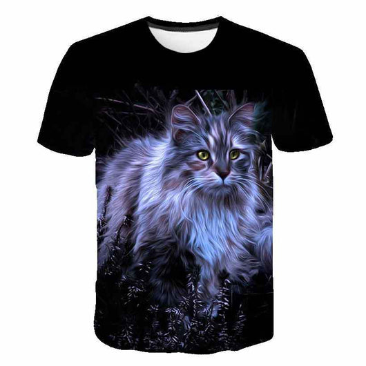 Playera de Verano para Niños Estampado Gatito Coreano - Image 4