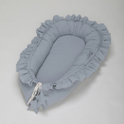 Cuna Portátil de Algodón con Encaje para Bebé - Image 4