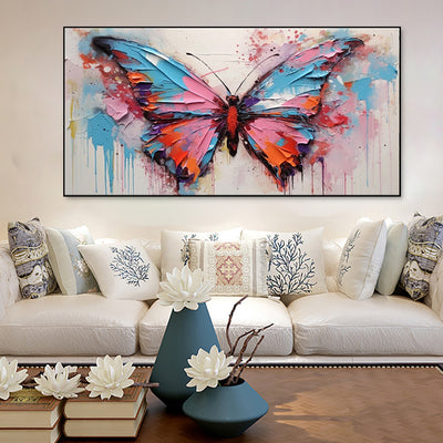 Cuadro Abstracto Mariposa Pintura Acrílica Óleo Hecho a Mano Arte Moderno Decoración Pared Sala de Estar - Image 11