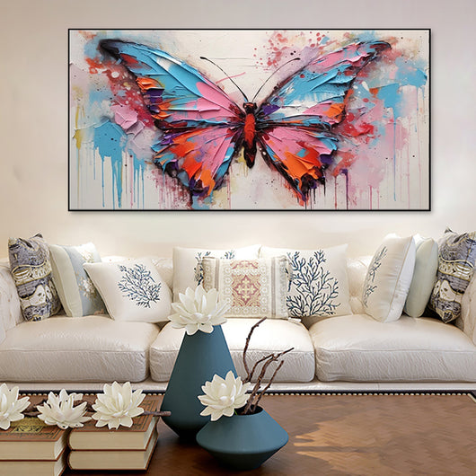 Cuadro Abstracto Mariposa Pintura Acrílica Óleo Hecho a Mano Arte Moderno Decoración Pared Sala de Estar - Image 11