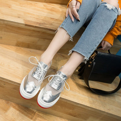 Zapatos Plataforma con Lentejuelas y Cordones - Image 2
