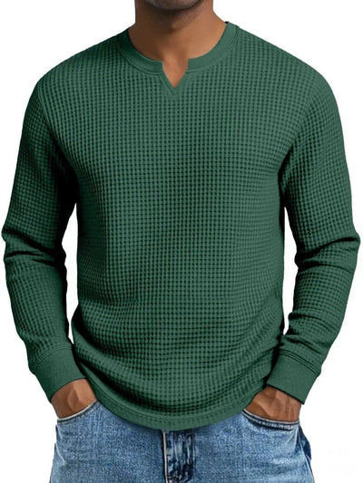 Polera Slim Fit Cuello V Manga Larga Casual para Hombre - Image 23
